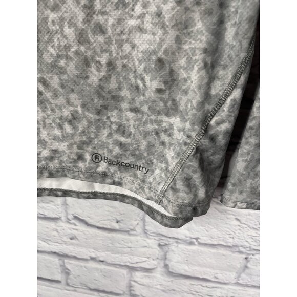 BACKCOUNTRY Women's Gray Abstract Lightweight Hooded Running Pullover Small - Picture 3 of 6